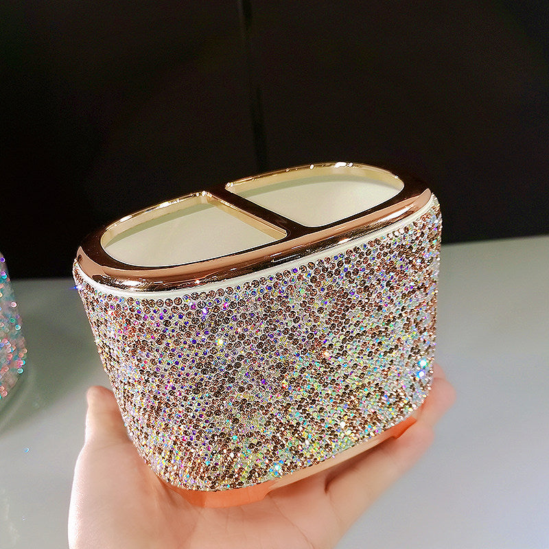 Diamond Makeup Brush Storage Organizer