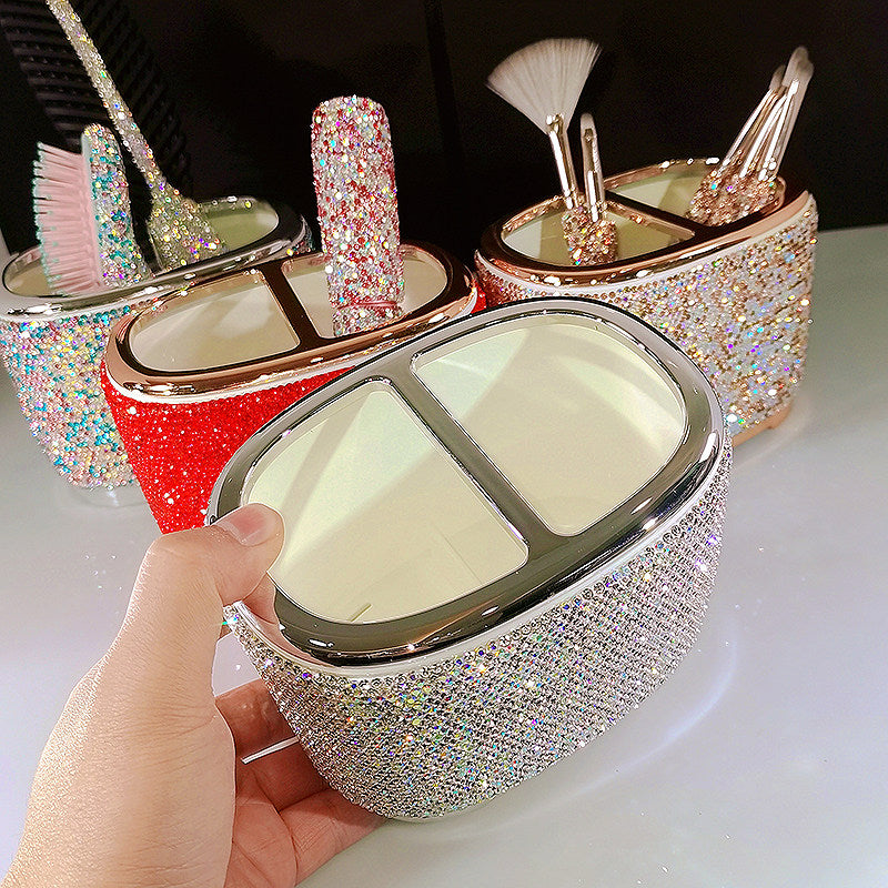 Diamond Makeup Brush Storage Organizer